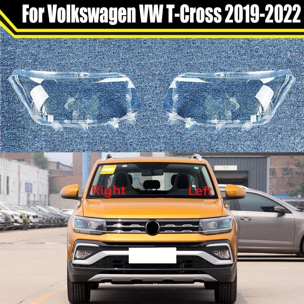 Tampa Da Lâmpada Do Farol Carro De Vidro Abajur Transparente Capa Para Volkswagen VW T-Cross 2019-2022 Peças Automotivas