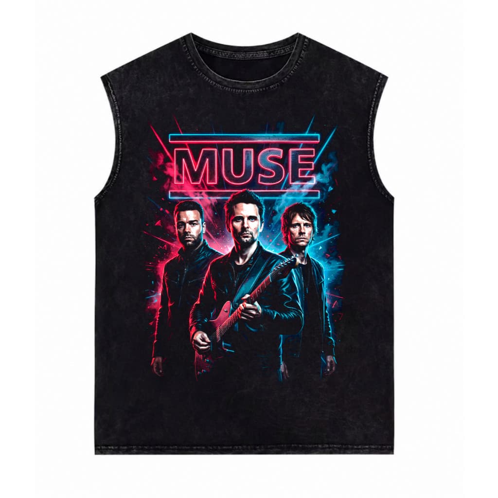 Regata Machão Banda Muse Estética Duas Cores Confortável 100% Algodão Envio Rápido