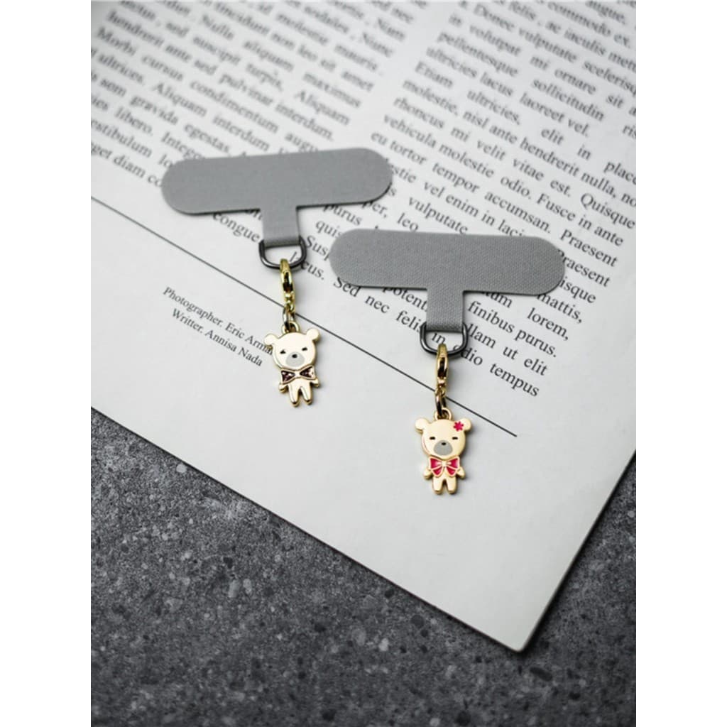 Bonito urso Metal pingente do telefone móvel Apple Huawei VIVO Xiaomi OPPO influenciador Universal casal pingente do tel