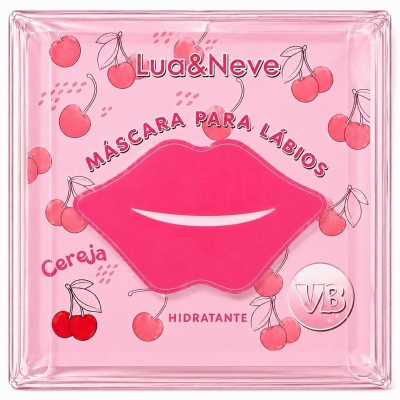 Lua&Neve Máscara para Lábios Cereja Hidratante VB Cuidado com os Lábios Hidratante e Nutritivo