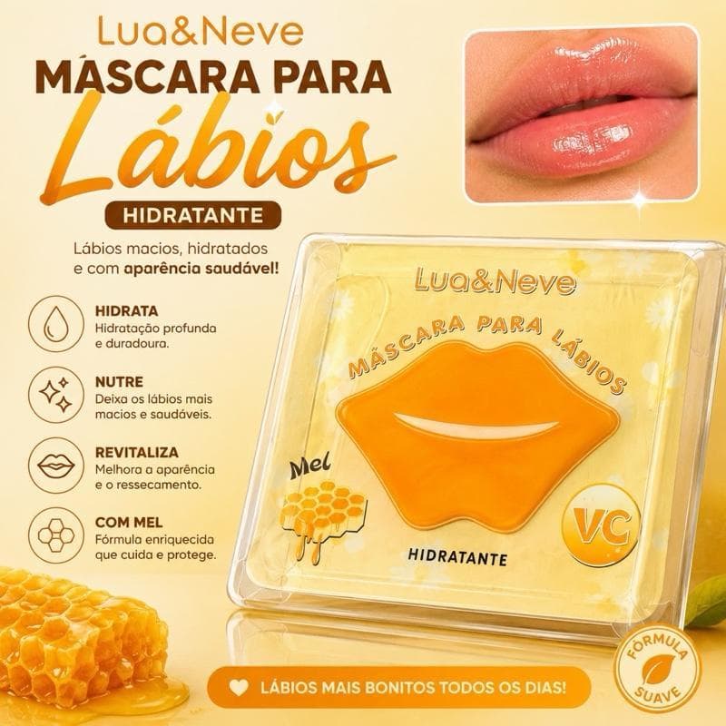 Máscara Hidratante Para Lábios de Mel com Vitamina C