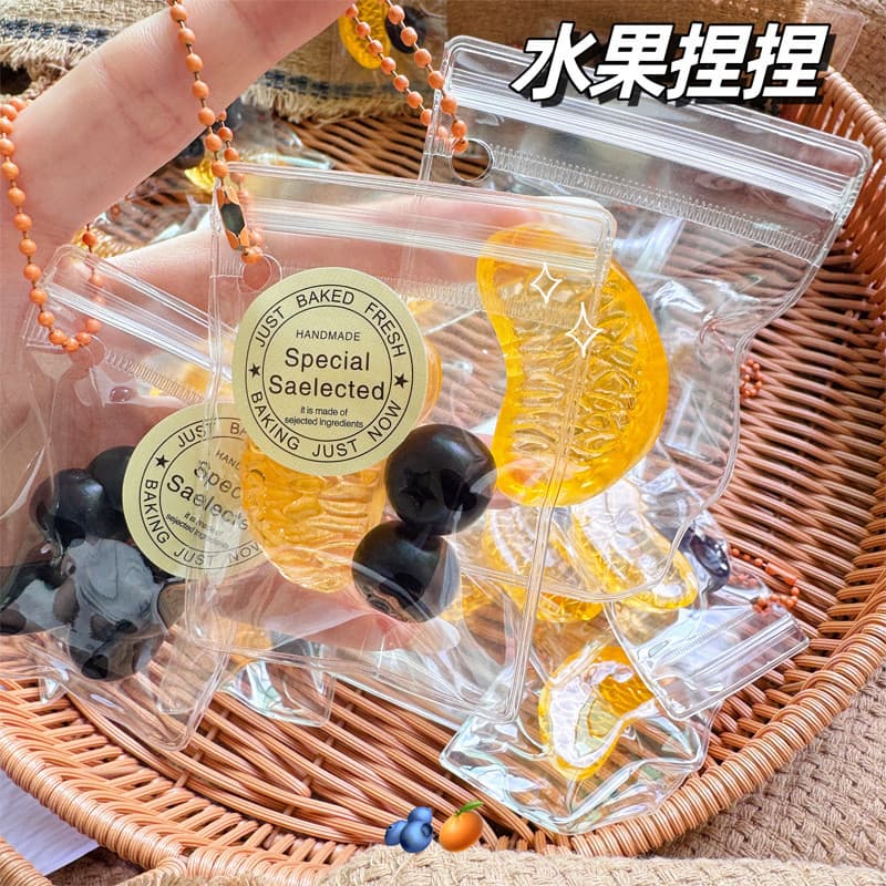 Simulação mirtilo TPR pitada música artesanal lama sentir Popular fruta pitada simulação criativa morango laranja