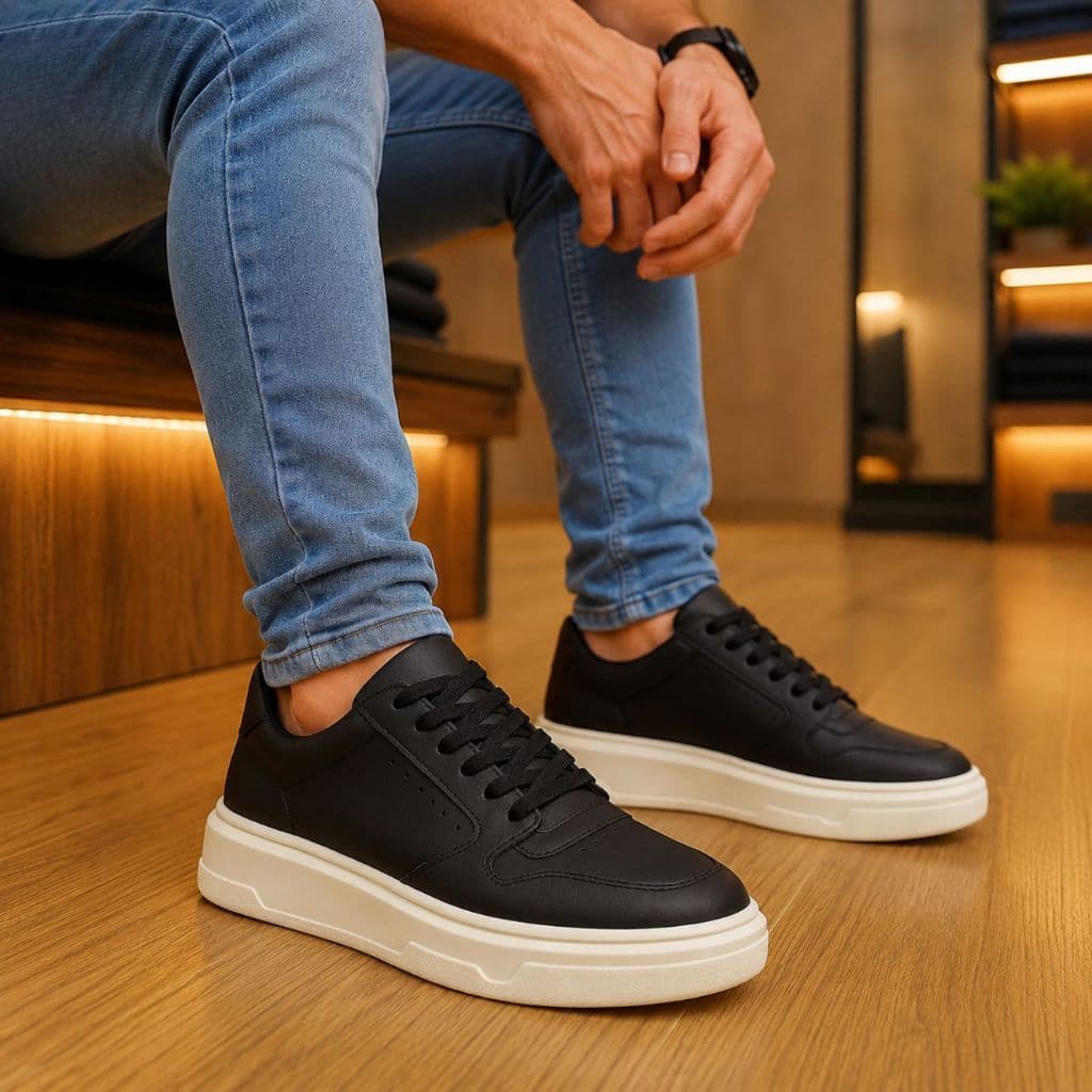 Tênis Casual Masculino Moda Confortável Moderno Sola Alta Oversize Festa Sneaker Dia a Dia