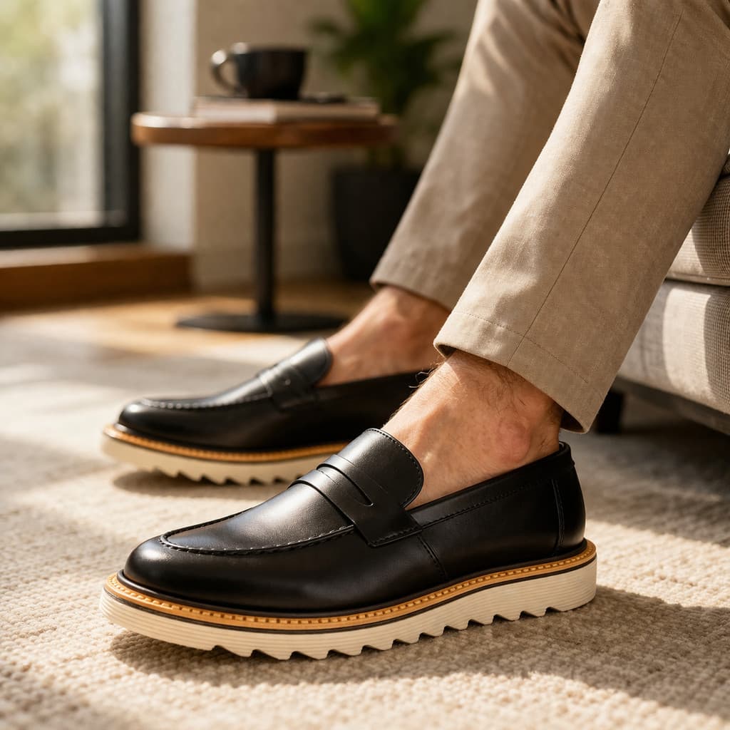 Sapato Mocassim Masculino Casual Social Loafer Confortável Estiloso Trabalho e Dia a Dia
