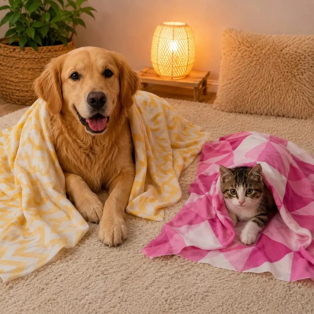 2 Cobertores Para Cães E Gatos De Estimação Feitos Em Soft Quentinho E Macio