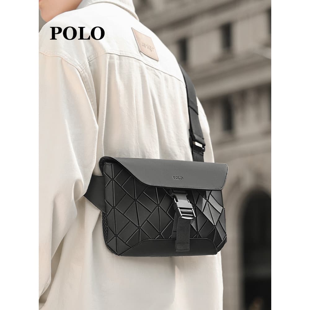 Polo novo estilo diamante Casual saco de peito Street Wear ins Super quente menino de um ombro cruz-corpo High-End moda