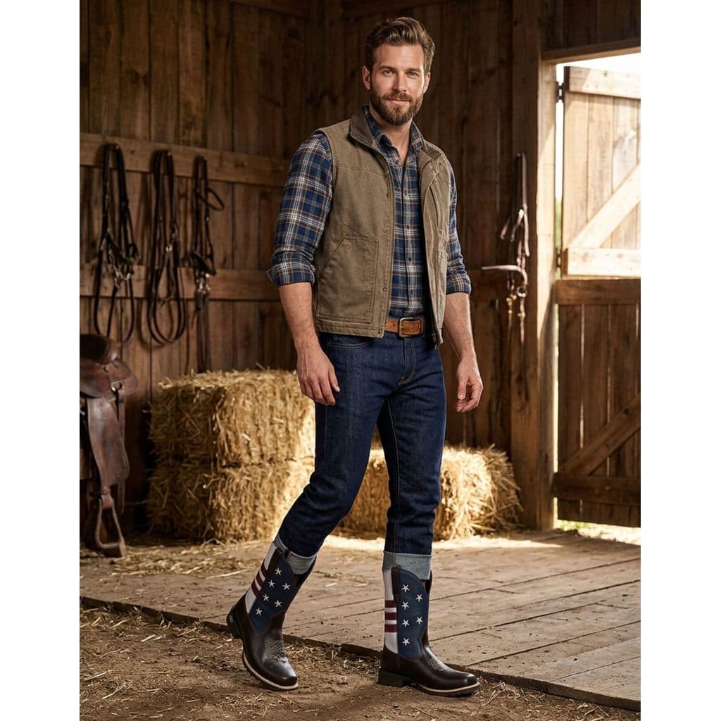 Bota Country Masculina Couro Country Rodeio