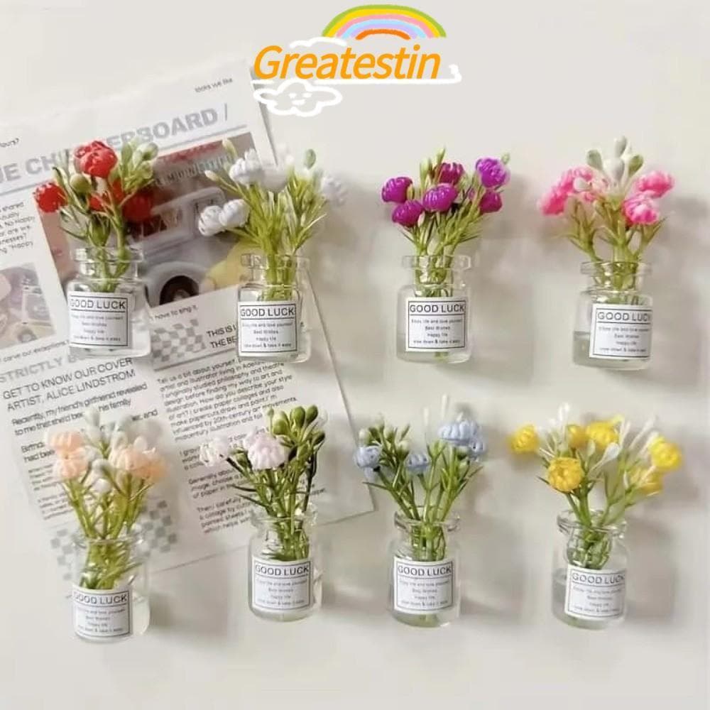 8 Peças De Ímãs De Vaso, 3D Mini Geladeira Pequenos E Fofos Acessórios Divertidos Para Decoração De Frigorífico