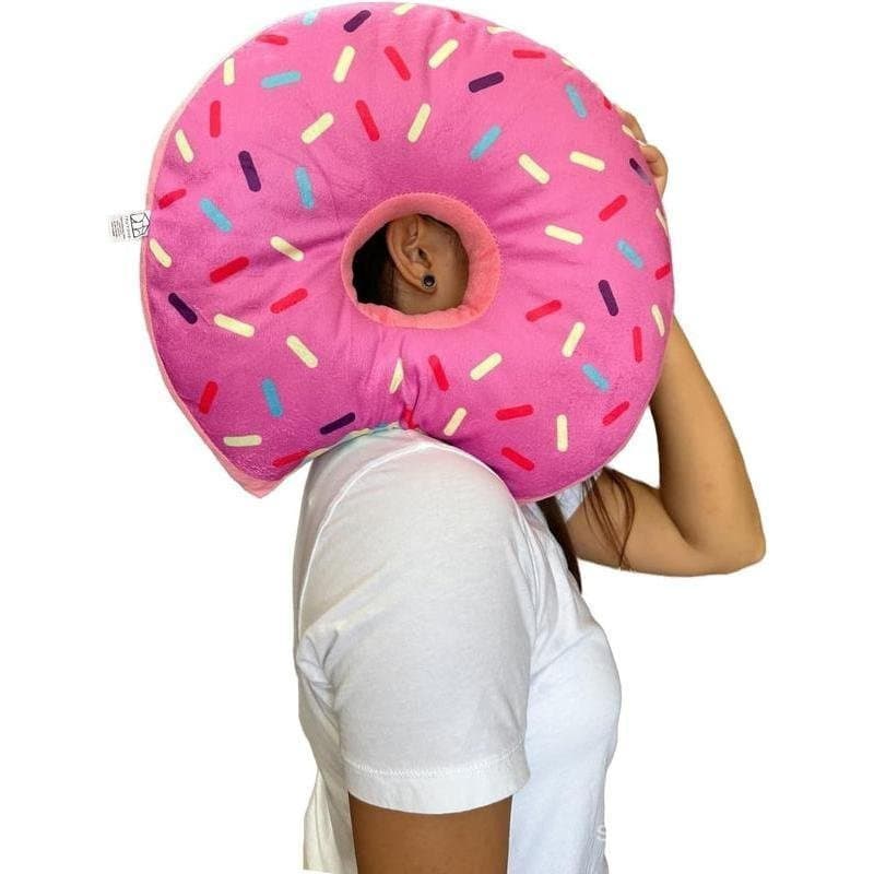 Almofada confortável em formato de donut, adequada para quem dorme de lado, com suporte macio para as orelhas - alivia a