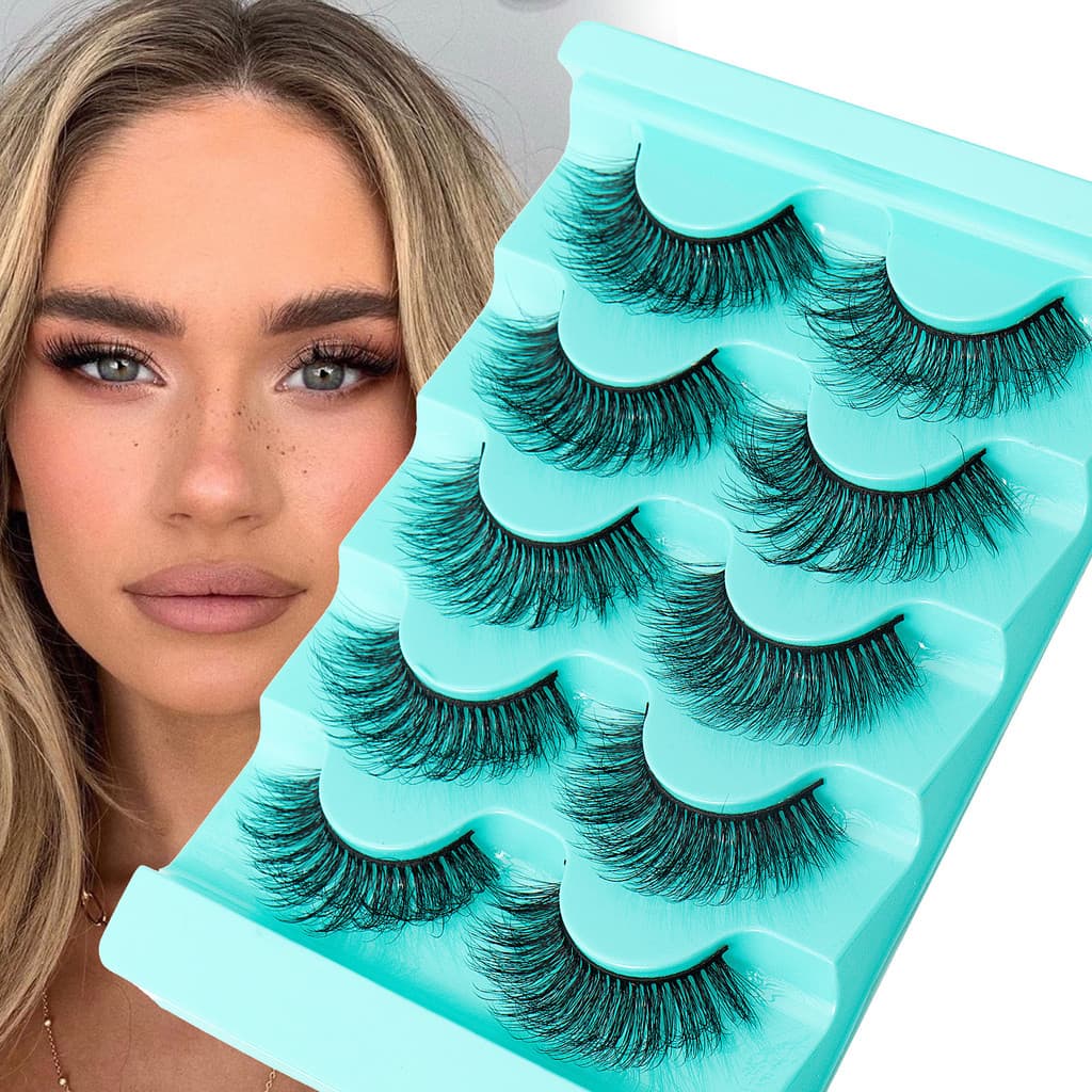 Novo produto de alta imitação de vison cílios postiços 5 pares maquiagem diária grosso Curling cílios reutilizáveis diár