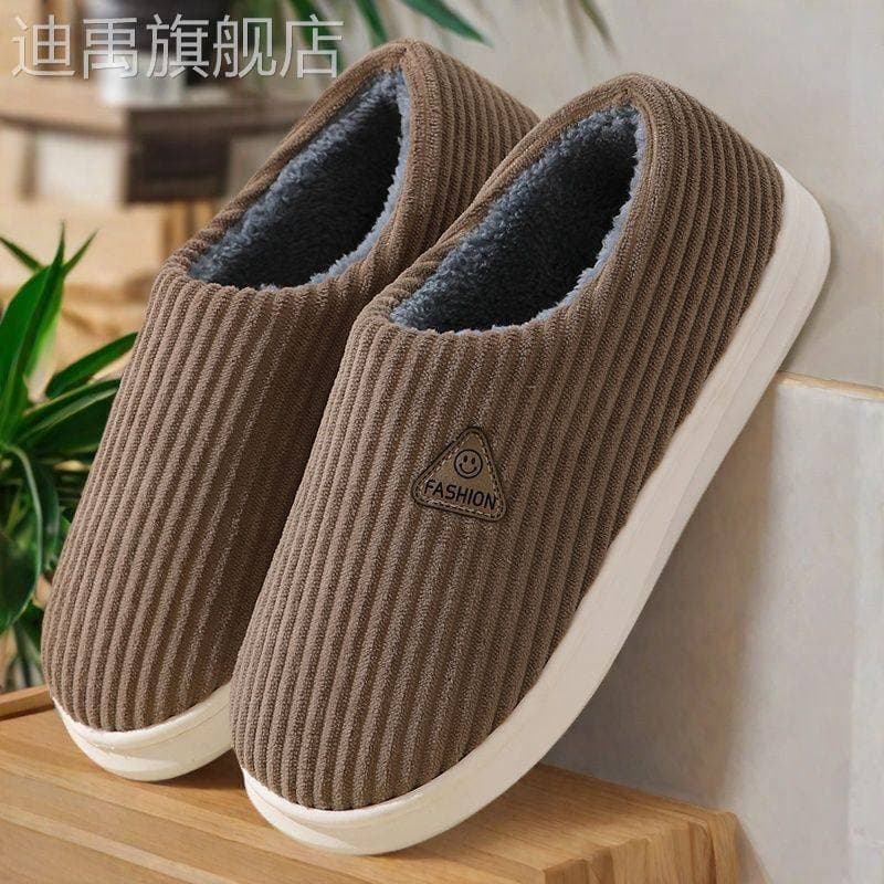 Plus Size inverno de sola grossa All-Inclusive salto sapatos de algodão masculino quente antiderrapante chinelos de algo