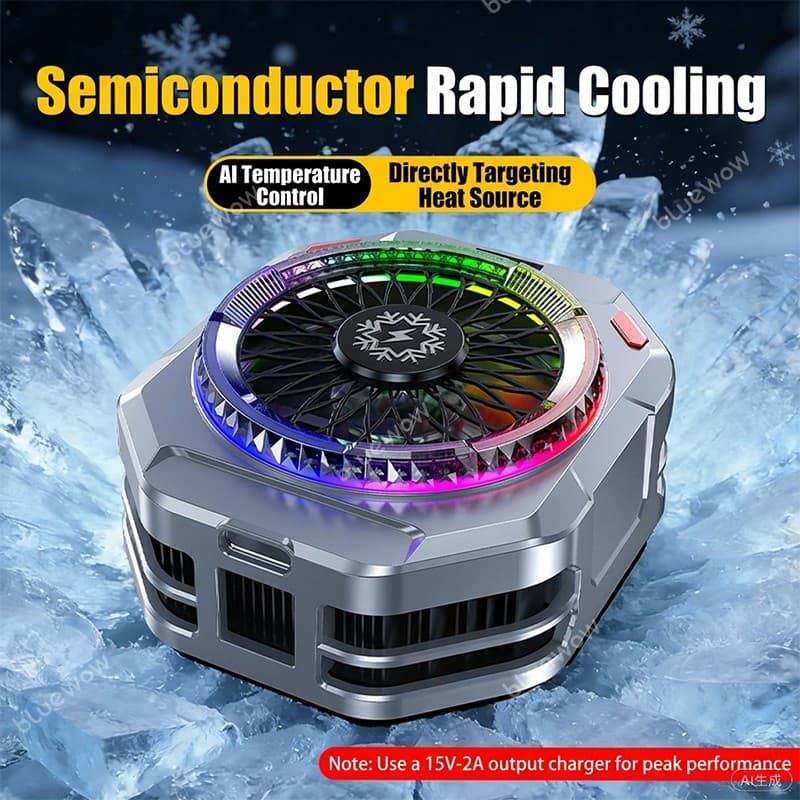 2026 Nova Atração Magnética BlueWow TH28 Semicondutor Phone Cooler 30W Resfriamento Poderoso Controle De Temperatura Int