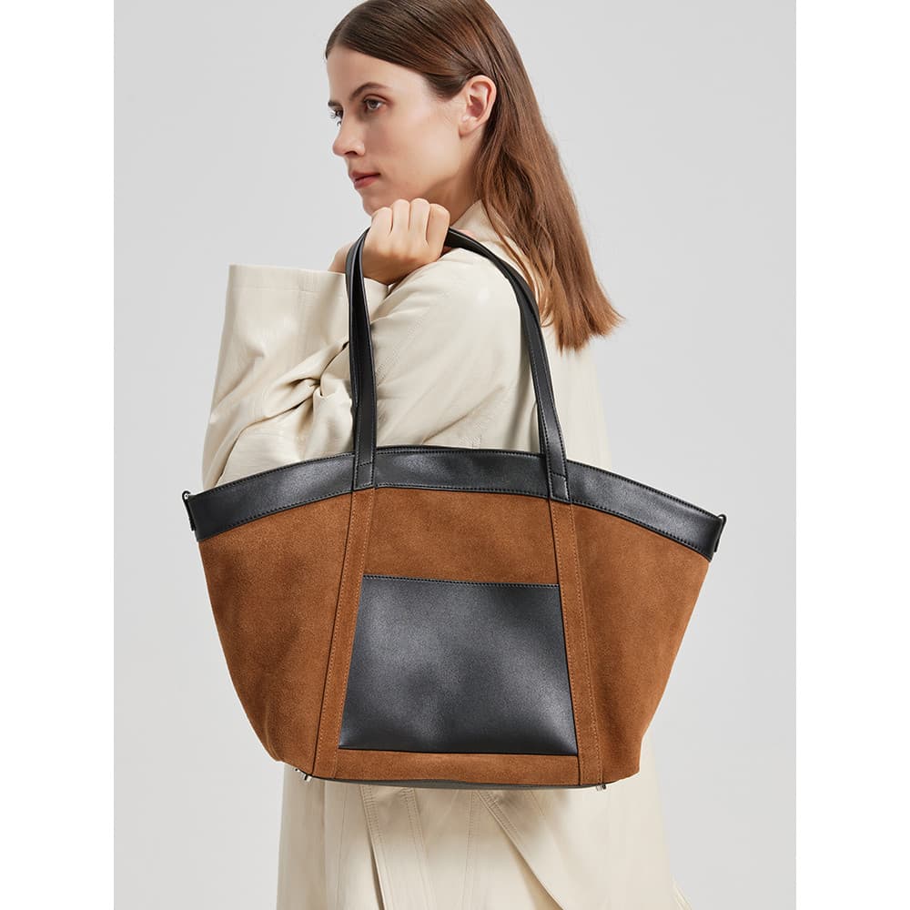 2026 bolsa Tote de couro fosco feminina bolsa de viagem de grande capacidade 2025 novo estilo High-End sentido um-
