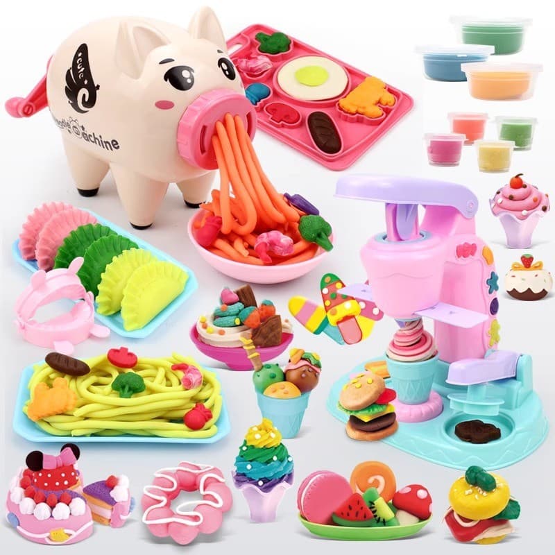 Piglet cor lama macarrão fabricante ferramenta de brinquedo novo estilo da criança conjunto classe apoio meninos meninas