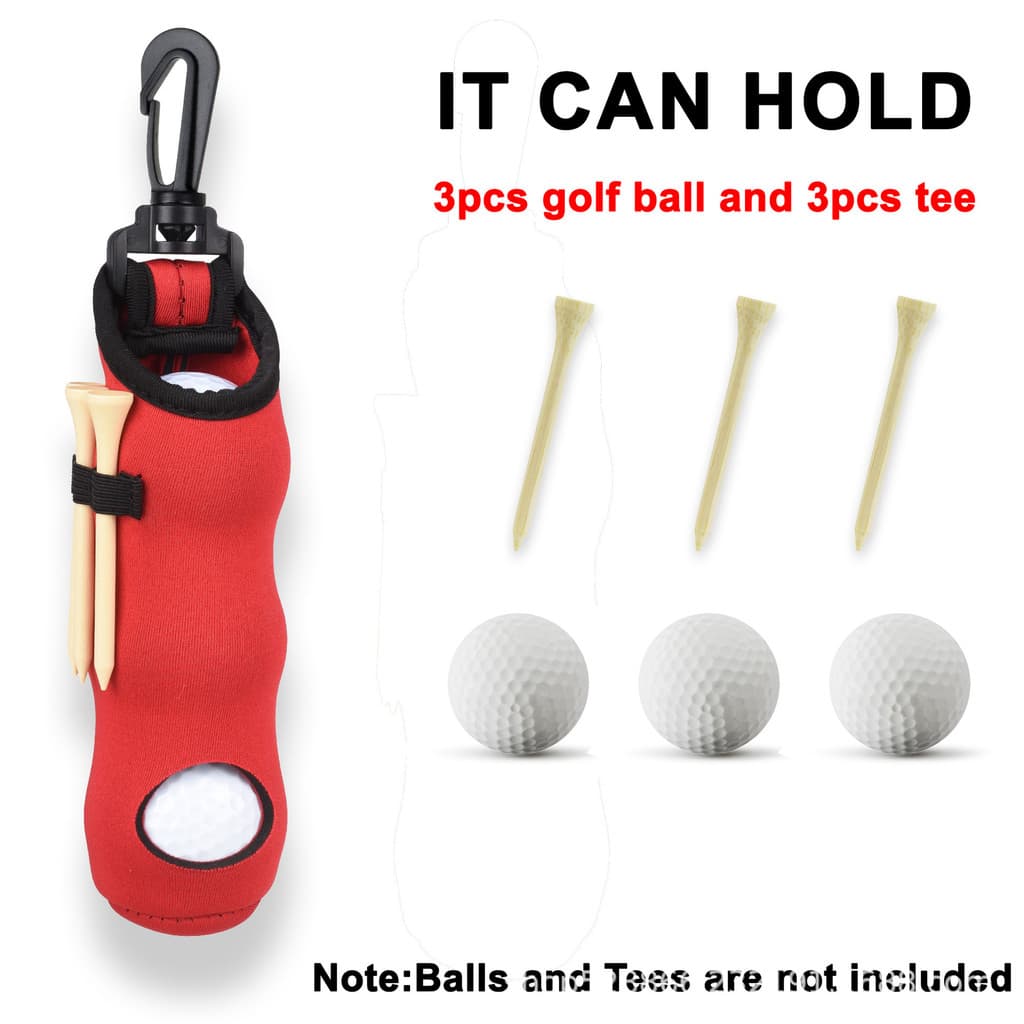 Capa de três bolas para golfe, clipe de bola com gancho de escalada, capa protetora, equipamento de golfe, acessórios po