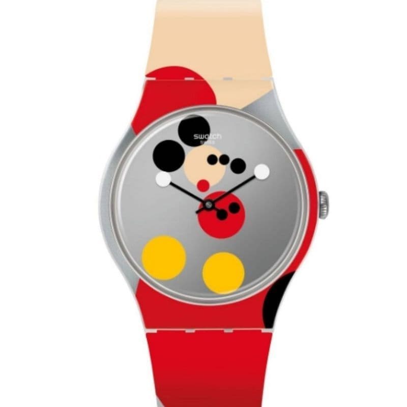 Zhuzhou Liying Trading Co., Ltd. SWATCH SWATCH Disney SUOZ290S Relógio de moda unissex Mickey 90o aniversário estilo art