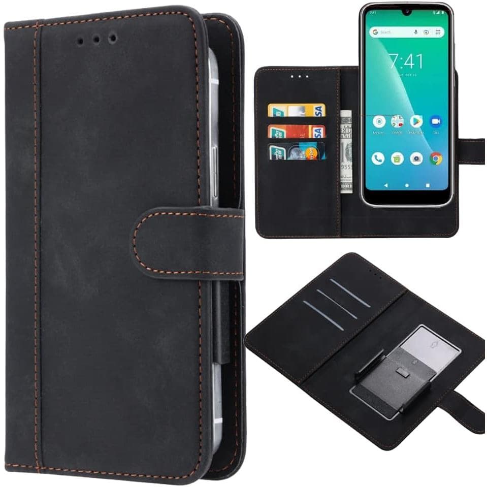 Capa para Telefone AirVoice A67L AS65U, Capa Universal de Couro PU com Compartimentos para Cartões, Clipe Móvel, Capa Pr