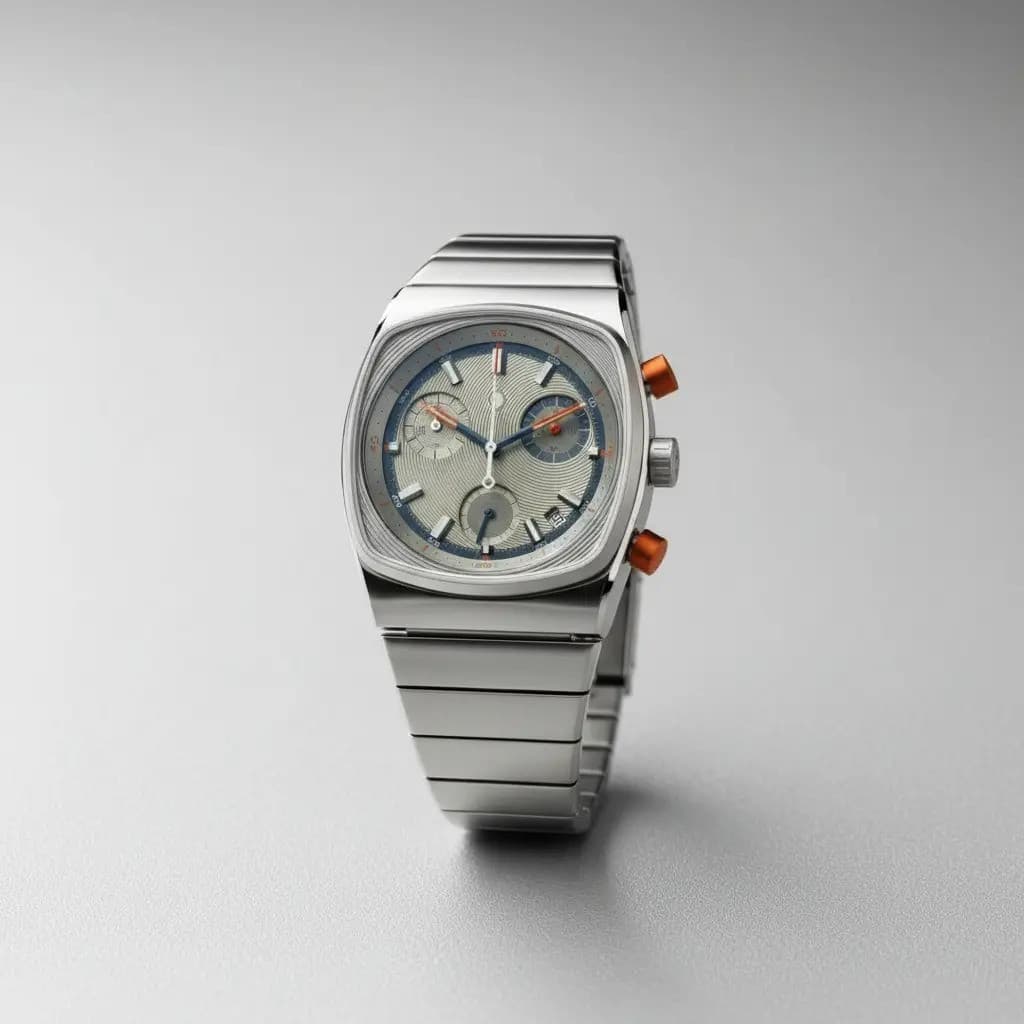 Relógio Ciloa Masculino Cronógrafo  Estilo Vintage, Elegante