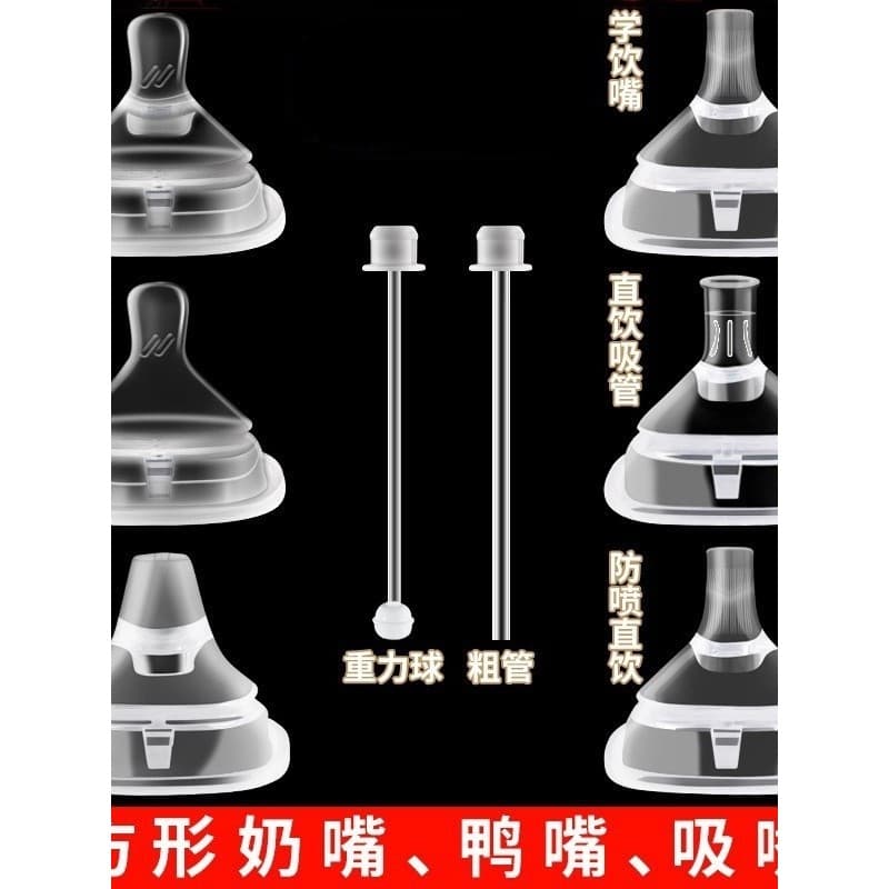 Adequado para hegeo garrafa de bebê acessórios de mamilo bebê grande calibre Silicone Anti-cólica Hegen mamilo palha mam