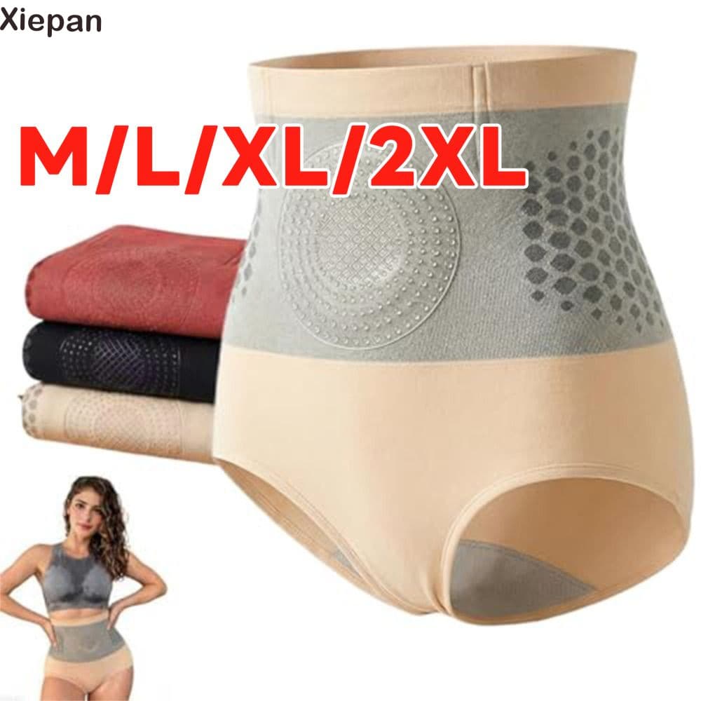 XIEPAN Shorts Modelador 4 em 1 com Micropartículas de Moringa | Queima Gordura, Controle de Barriga, Sem Costura