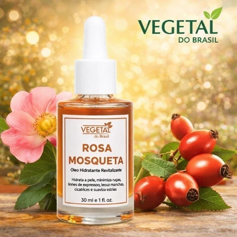 Óleo de Rosa Mosqueta 30ml – Vegetal do Brasil | Hidrata, Regenera & Suaviza Manchas