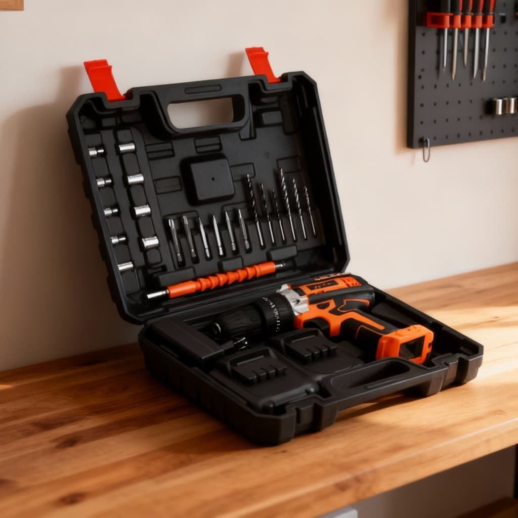Furadeira Parafusadeira 21V Sem Fio Kit com 2 Baterias Furadeira Elétrica ANJGG BRASIL