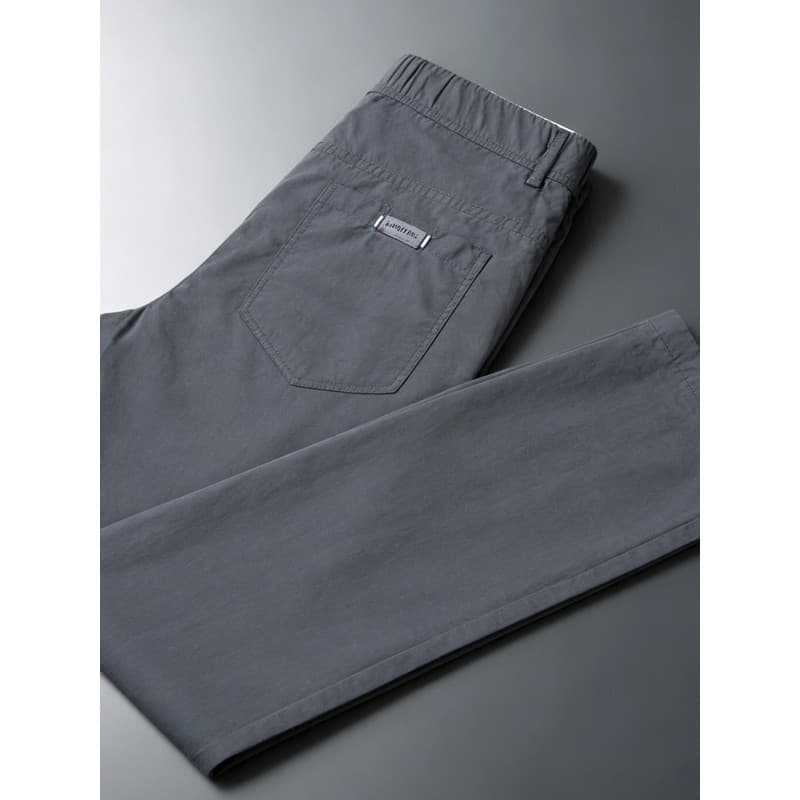 Verão gelo seda masculina High-End calças casuais em linha reta magro-ajuste negócios 2026 novas calças compridas casuai