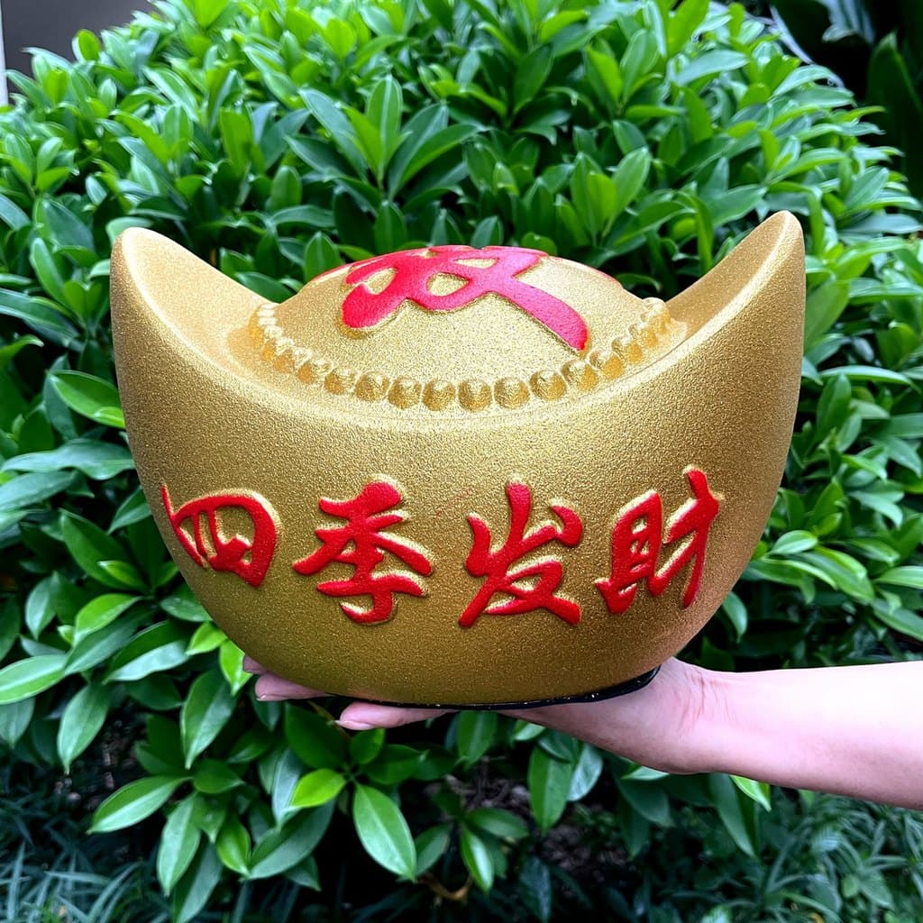 Dinheiro fortuna cerâmica lingote de ouro cofrinho decoração para casa quatro estações fortuna abertura auspicioso conta