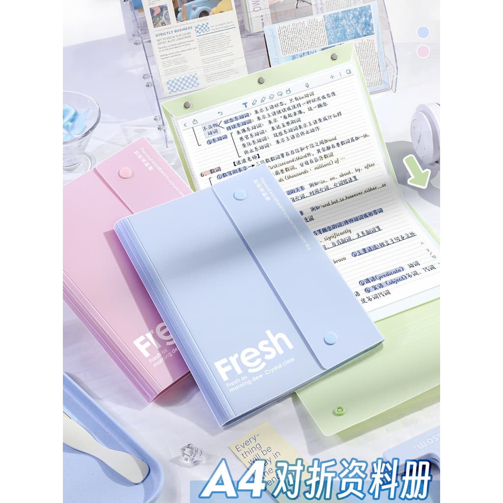 Um livro de armazenamento de arquivo a4 Livro de informações Livro de informações Saco de armazenamento de papel de test