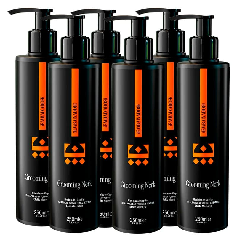 Kit 6x Grooming Modelador Capilar Nerk Embaixador 250ml