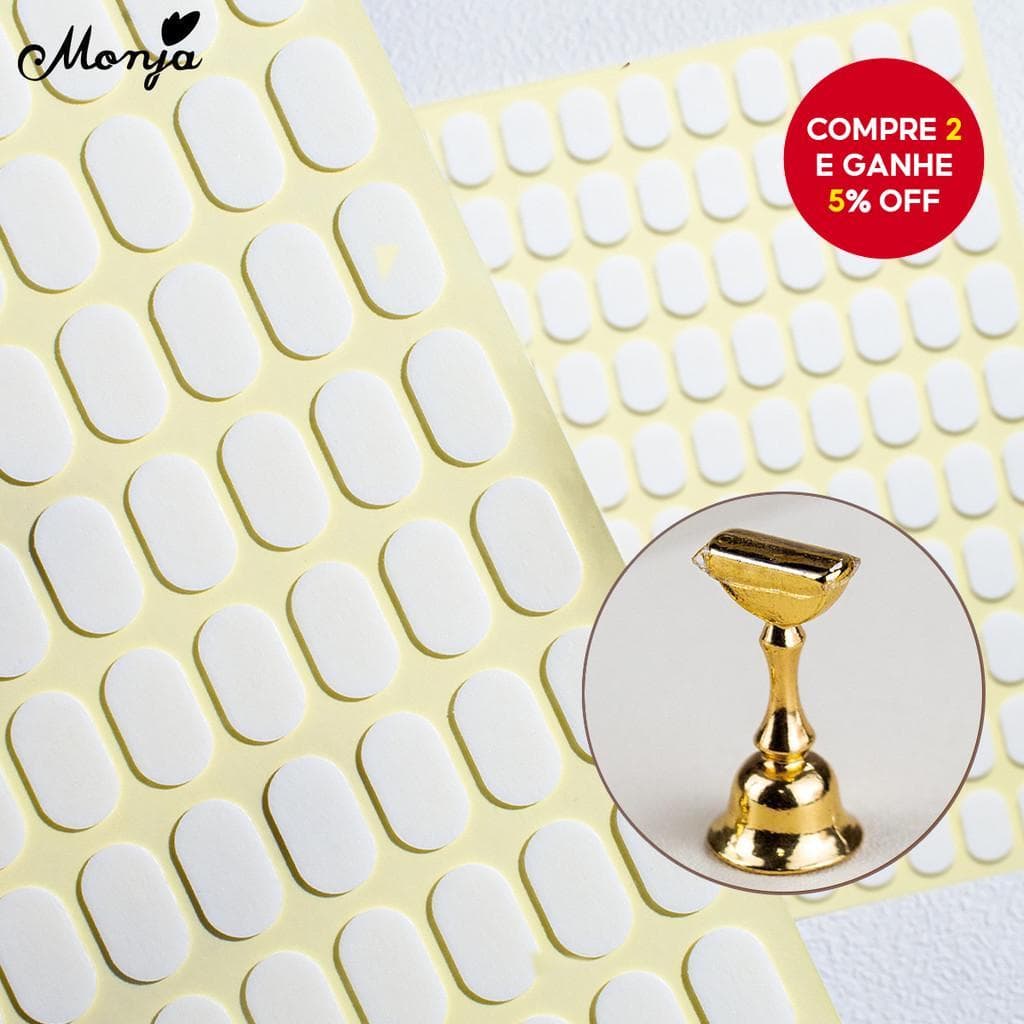 Novo Monja 100 Pcs Suporte para Unhas Fita Adesiva Dupla Face Adesivo para Exibição de Unhas Falsas Suporte para Dicas