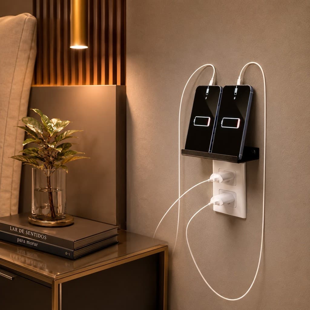 Kit 4un Suporte De Celular Parede Para Carregar Multiuso