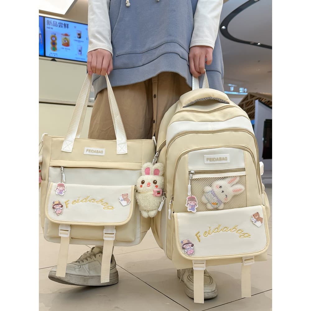 Mochila escolar multicamadas de alto valor, estudantes do ensino fundamental feminino, estudantes do ensino médio, 2025,