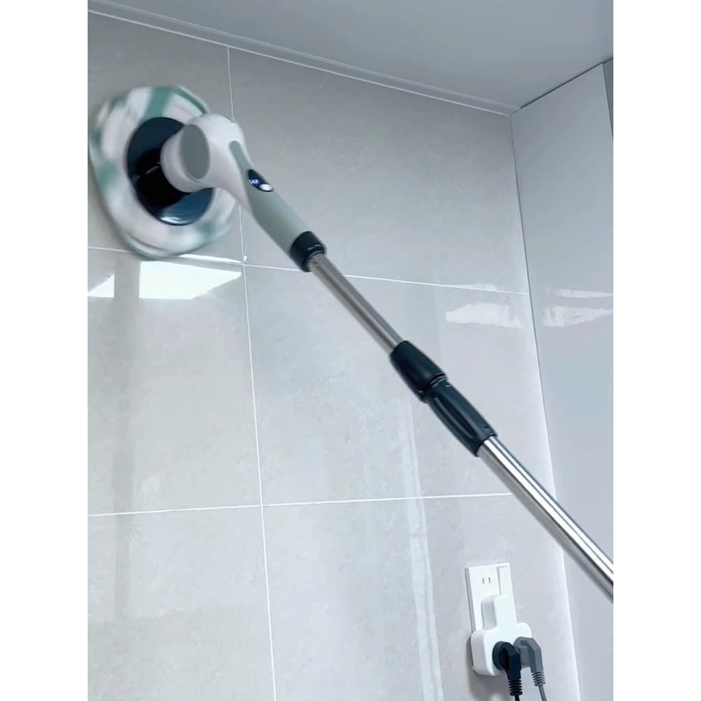 Esfregão elétrico doméstico multifuncional escova de limpeza esfregão preguiçoso automático molhado seco dupla utilizaçã