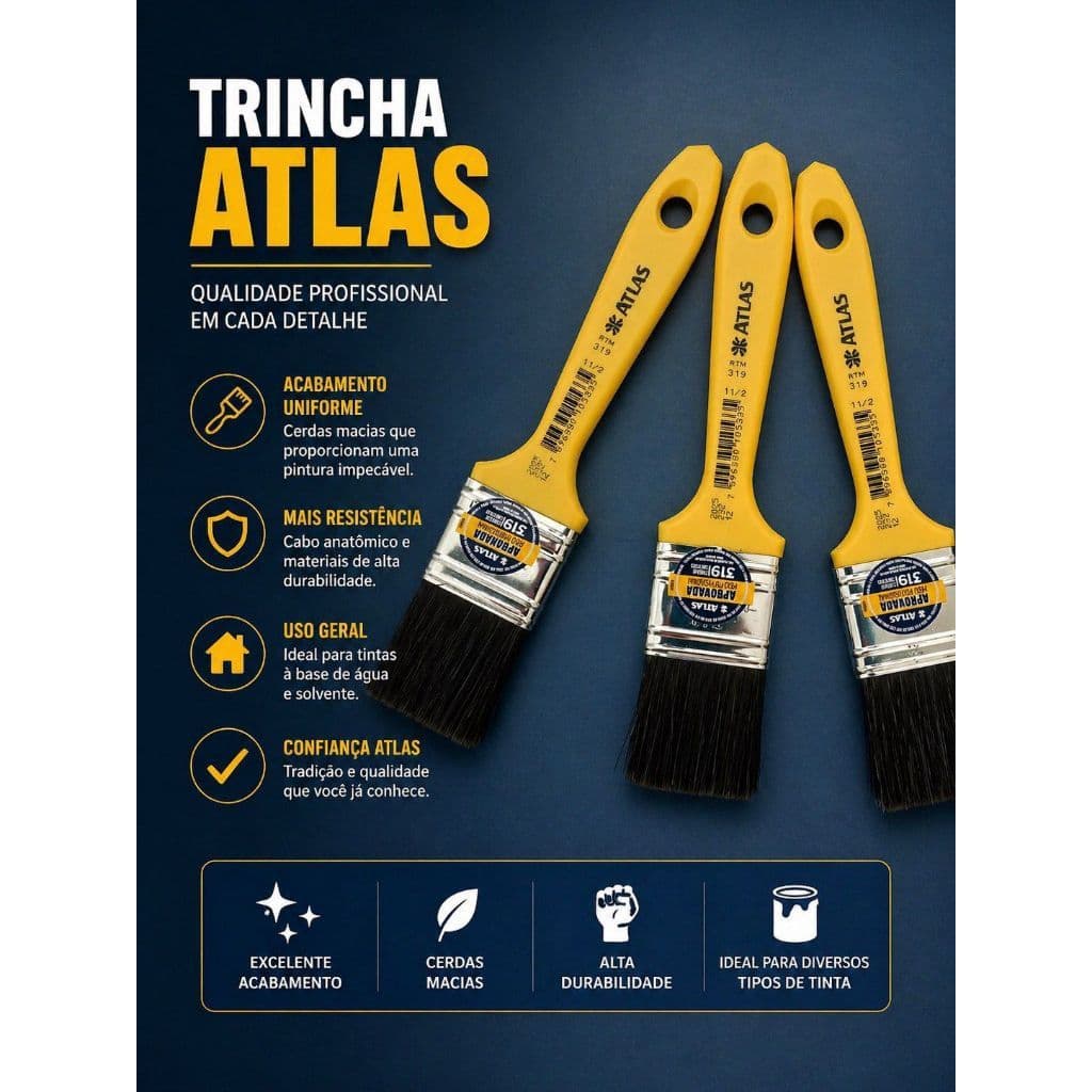 TRICHA   ATLAS COM 3 UNIDADES  1 1 /2