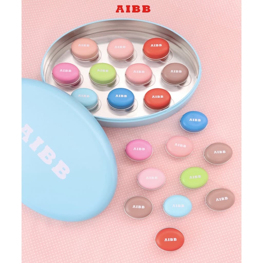 Coreia aibb brilho labial esmalte 4.8g fosco lama labial 5.3g lábio bochecha dupla utilização fosco chave pingente esmal