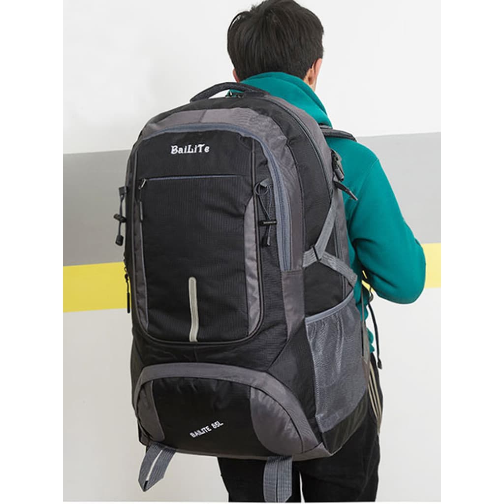 Super grande capacidade mochila das mulheres dos homens saco de escalada ao ar livre 55L 85L bagagem mochila viagem saco