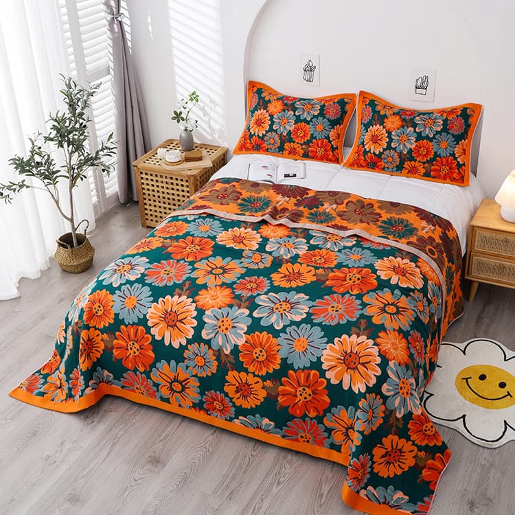 Lençol de toalha de gaze de oito camadas, toalha dupla de algodão puro, cobertor, lençol de cama, colcha fresca de verão