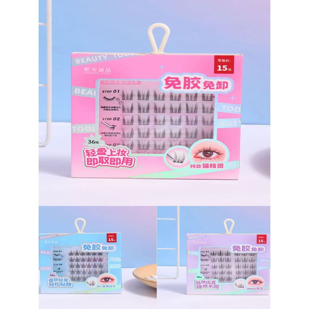 XIMIVOGUE Ximei Eslite Cílios Postiços Feminino Simulação Natural Único Cluster Cílios Segmentados Cílios Postiços Pregu