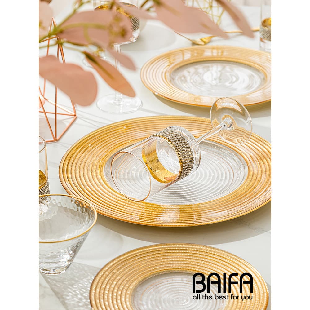 Conjunto de talheres europeu americano, modelo de sala, prato de comida ocidental, prato plano, bife, Phnom Penh, vidro