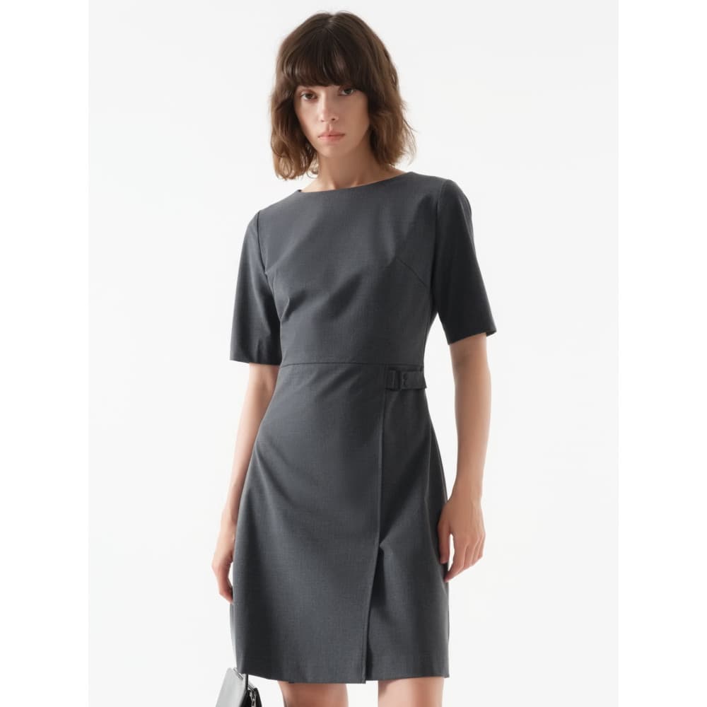 Primavera verão estilo vestido de comprimento médio negócios Commuter OL elegante vestido Formal fino-ajuste vestido lon
