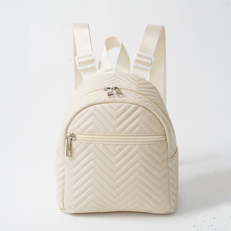 Mochila bordada impressa pequena mochila multicolorida fita ondulada Mini mochila simples