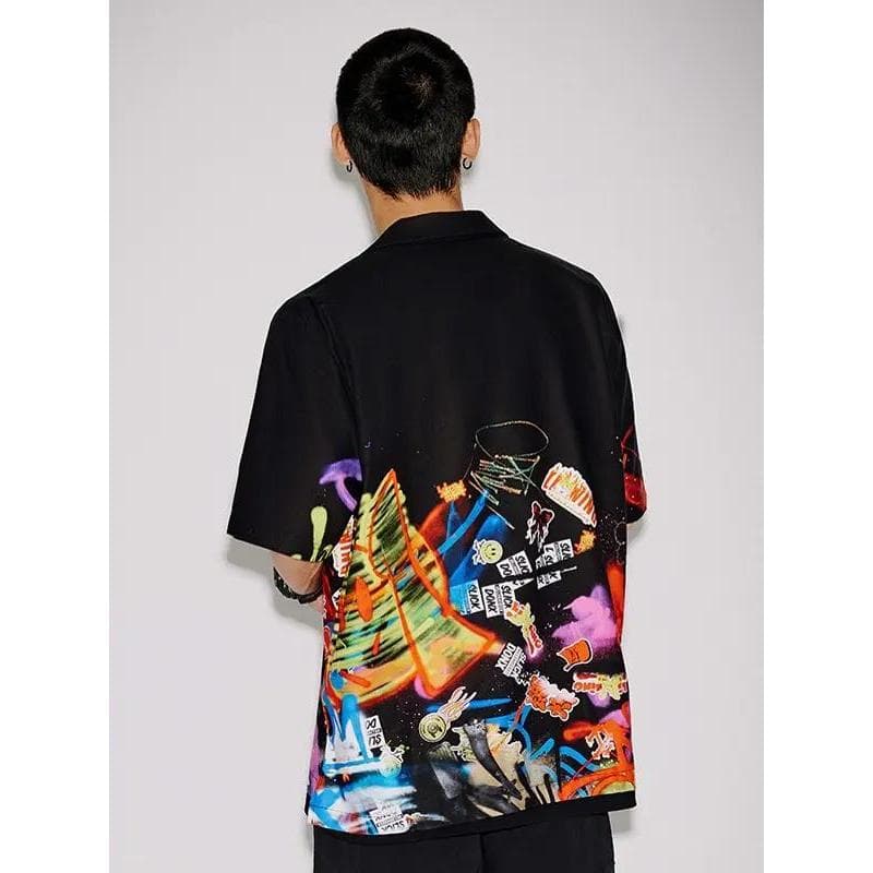 China Li Ning Masculino Skate Série Camisa Casual Rua Solta Manga Curta Lapela Top ASH475-B Produto