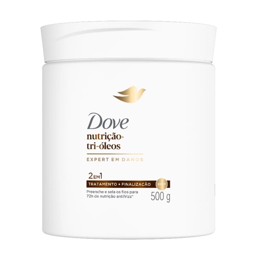 Mascara Dove 2 em 1 Tratamento + Finalização 500gr Nutrição + Tri-óleos
