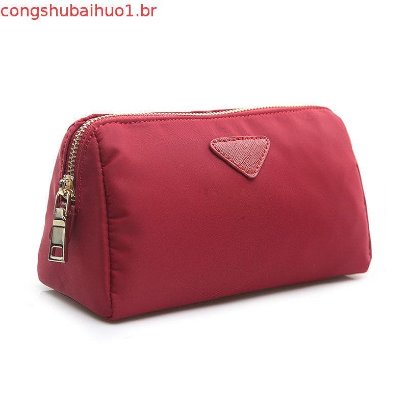 Saco cosmético portátil do triângulo de Nylon impermeável do girino vermelho