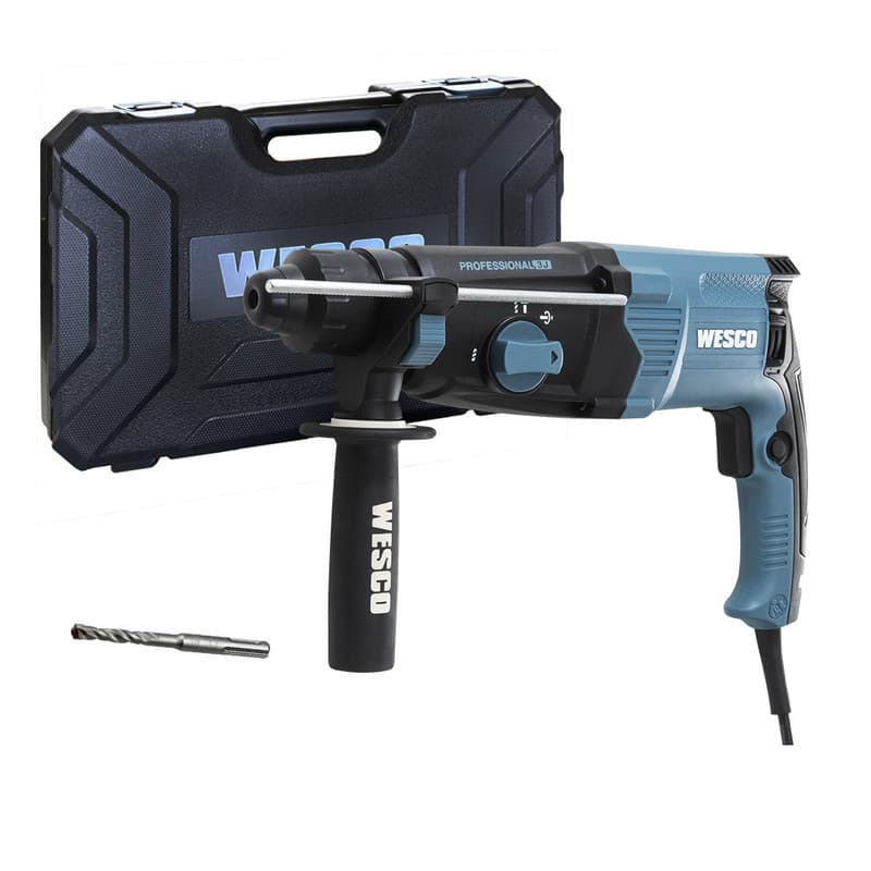Martelete Combinado rompedor 26mm Com Maleta 800w Ws3229k e acessórios Wesco