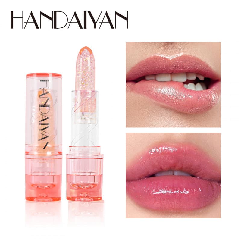 Handaiyan Mudança de Temperatura Batom Batom Hidratante Duradouro Hidratante Óleo Labial Geléia Espumante Bálsamo Labial
