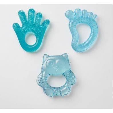 Kit Mordedor Buba com Água Mãozinha Coruja e Pezinho