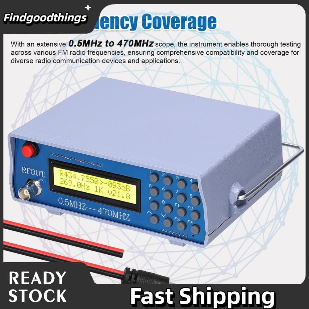 findgoodthings-br 0.5M-470M Gerador de fonte de sinal de radiofrequência Testador de instrumento de depuração prático