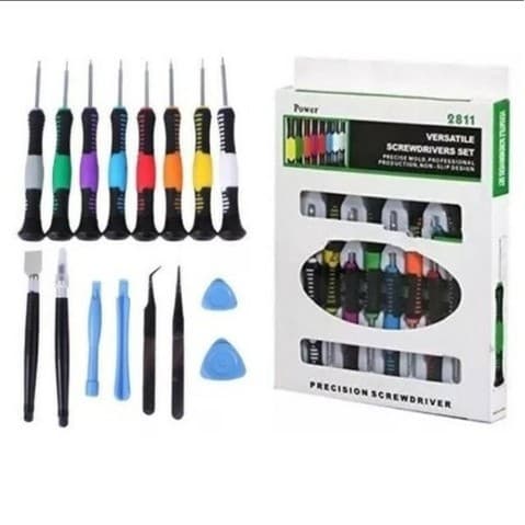 Kit Ferramentas Jogo de Chave Philips Fenda Conserto Celulares Precisão Ajuste Tablets Relogio 16 peças